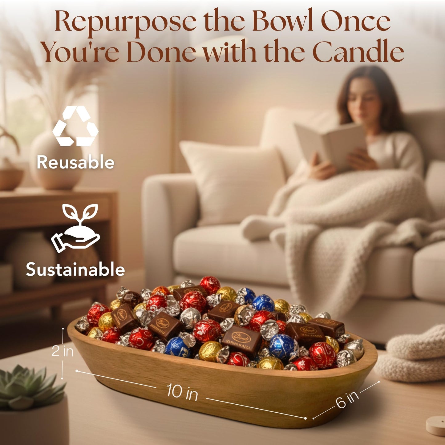 Dough Bowl Candle Co. Coffee Candle - 10x6 Large Aromatherapy Gifts for Men, and Women 100% Soy Candles, Coffee Vanilla Scented Gifts for Him and Her, 3 Wick 40H Decorative Odor Eliminating Decor