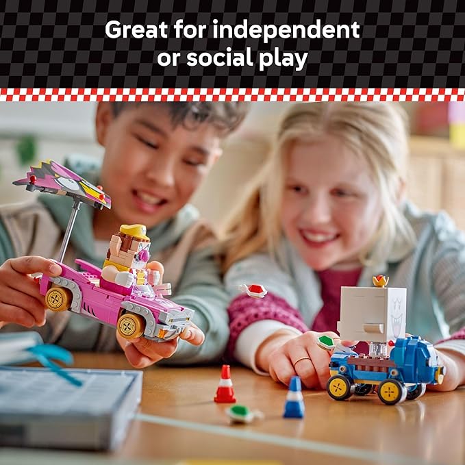 LEGO Super Mario: Mario Kart – Wario & King Boo Building Toy for Kids - Buildable Car Toys W/Drifting Action for Boys & Girls Ages 8+ - Pretend Play Gift Idea for Birthdays & Any Gaming F