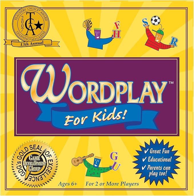 Wordplay for Kids — A Fast-Paced Award-Winning Game Filled with Fun Word Challenges — Great for The Whole Family Ages 6 & Up