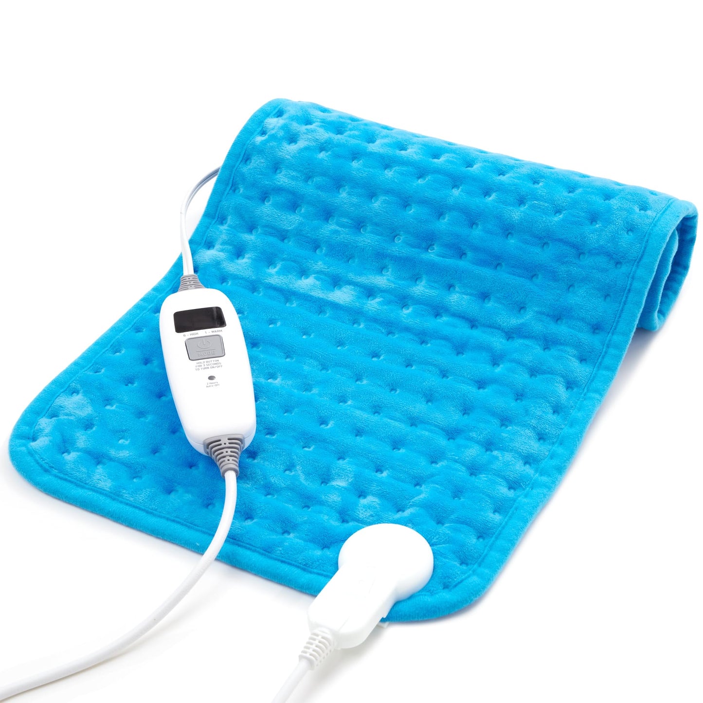 Electric Heating Pad for Back Pain Relief & Cramps - 6 Heat Settings,Auto Shut Off,Moist Heat Options,Portable Heated Pads for Neck/Shoulder Machine Washable Gift for Men Women,Grey,12"x24"