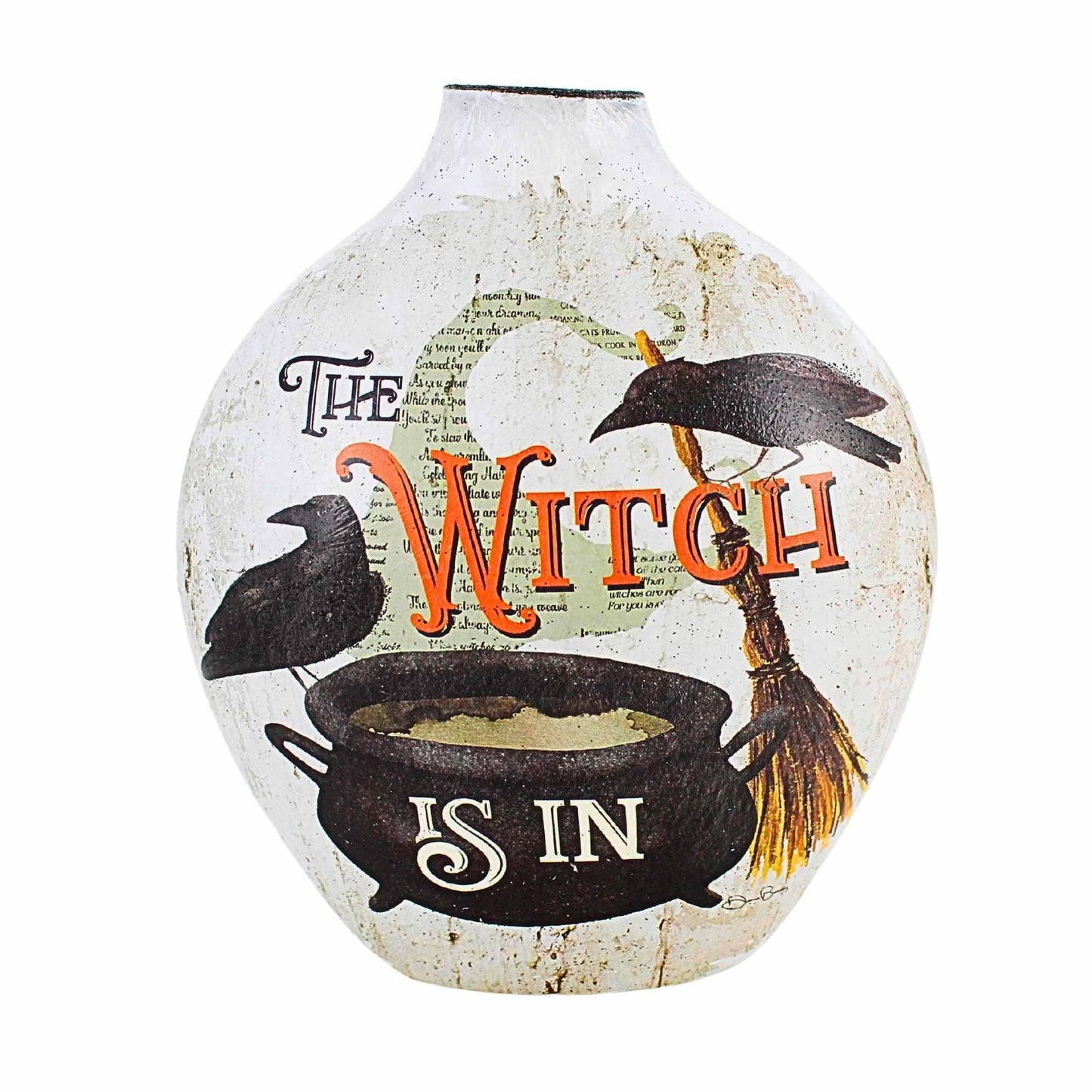 Stony Creek Hocus Pocus Pre-Lit Vase Lighted Glass Accent Dbh5207 Witch Halloween Novelty Lighting 7.00In (1Pc)
