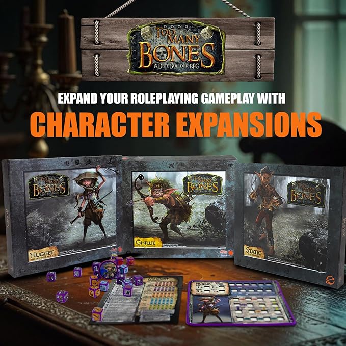 Chip Theory Games Too Many Bones: Static Dice-Builder Roleplaying Game Expansion Strategic Fantasy RPG Game Accessories for Ages 14 and Up 1-4 Players