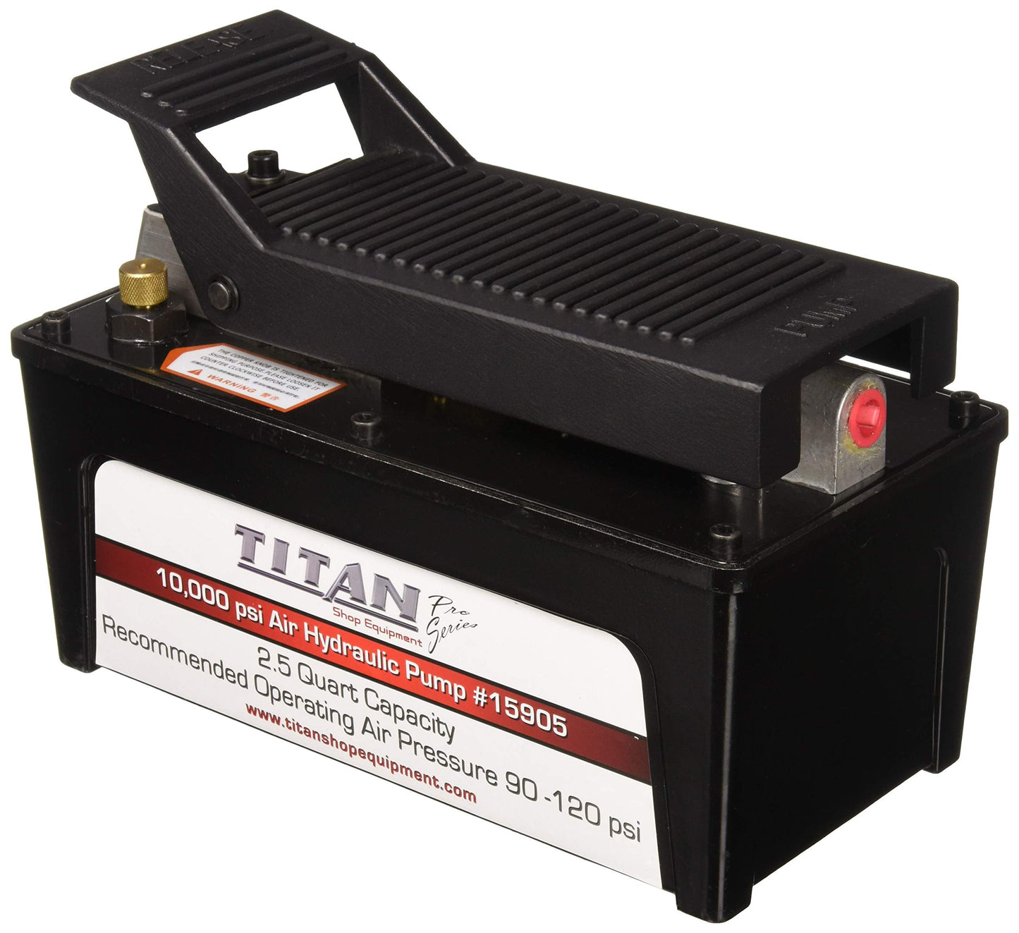 AME INTL 10,000 PSI 2.5 Quart Titan Air Hydraulic Pump with Aluminum Reservoir (15905)