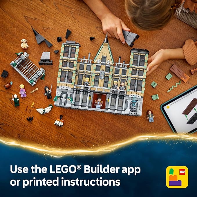 LEGO Harry Potter Malfoy Manor Building Set - Harry Potter Toy for Boys & Girls Ages 10+ - Collectible Kids Toy for Fans - Includes 9 Minifigures - 76453