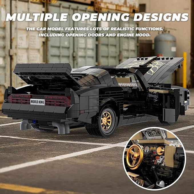 Mould King Classic Sport Car Building Sets Creative Classic Cars for Teens Age 14+ Display Model for Home or Office Décor10029 Cool Vehicles Model Toys Birthday Gifts for Adults1557 PCS