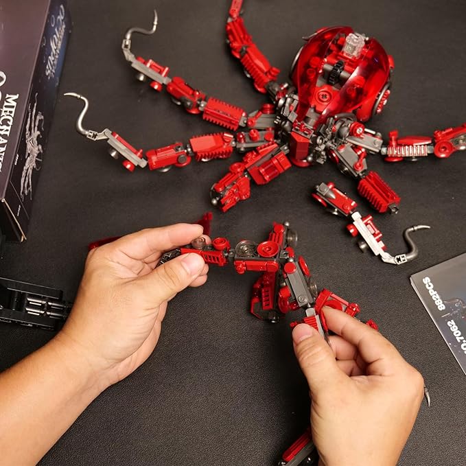 Ideas Mechanical Octopus Building Sets for AdultCompatible with Lego Ocean Animal Collection Toy Home or Office Decor for Adults STEM Building Gift for Teens Boys & Girls 8-16 (882pcs)