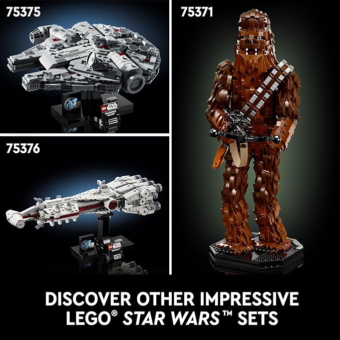 LEGO Star Wars Millennium Falcon A New Hope 25th Anniversary Collectable Model - DIY Building Sets for Adults Men & Women Ages 18+ - Comes with Display Stand - Star Wars Gift - 75375