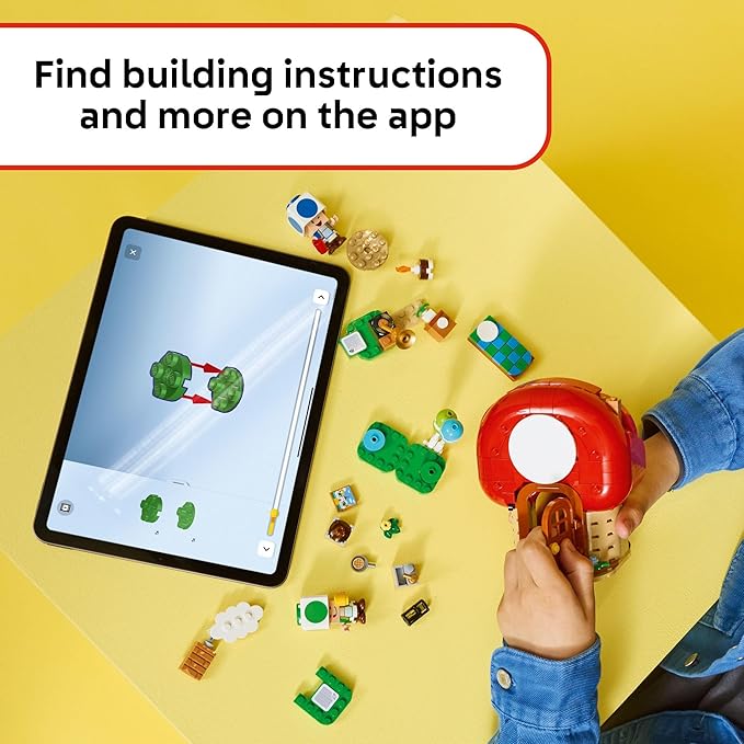 LEGO Super Mario Party at Toad’s House Building Toy - Pretend Play Set for Boys & Girls Ages 7+ - Kids Building Blocks with Digital Action & 2 Toad Toy Figures - Gift Idea for Birthdays - 720