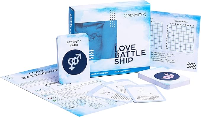 OpenMity Love Battleship – Fun & Playful Couple Game Date Night Box – Great Valentines Anniversary & Wedding Box for Couples