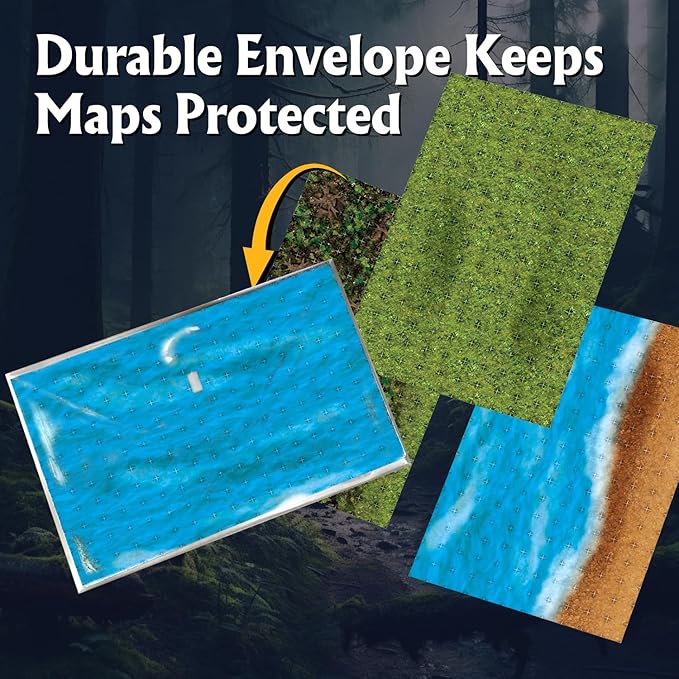 Arcknight The Wild Outdoors Roleplaying Battlemaps 16 Modular RPG Maps in 8 Double-Sided Pages 1 Square Grid Modular & Versatile Design for Tabletop Gaming - for Dungeons & Dragons Pathfi