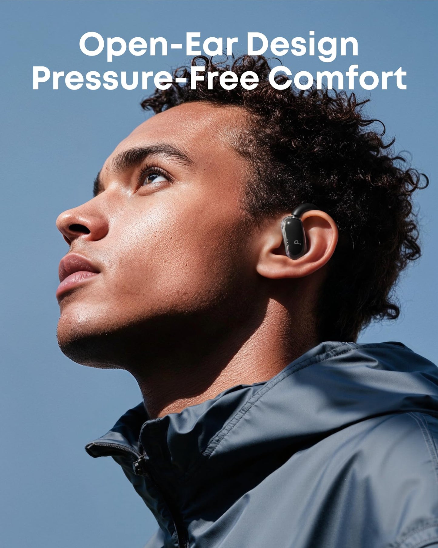 Soundcore V40i by Anker, Open-Ear Headphones, Clear Design, Lidless Case, 4 Adjustable Positions for Every Ear Size, Richer Bass, IP55, 21H Playtime, AI Clear Calls, Bluetooth 5.4, App Control