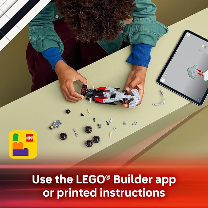 LEGO Speed Champions Audi Revolut F1 Team R26 Race Car Toy - Building Sets for Boys & Girls Ages 10+ - F1 Car Kit for Display or Play - Gift for Birthdays - 77259
