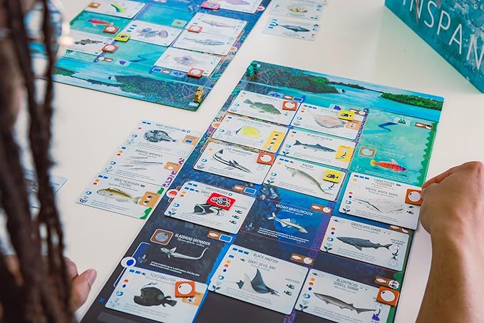 Stonemaier Games: Finspan - A Wingspan Game by David Gordon & Michael O’Connell | A Relaxing Strategy Board Game About Collecting Fish and Ocean Diving for Adults and Family | 1-5 Players 60 Mins