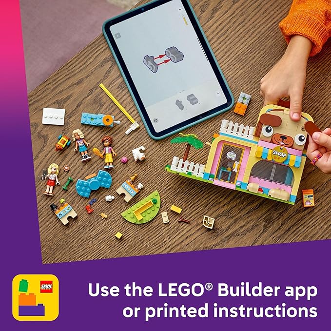 LEGO Friends Pet Accessories Shop Pretend Play Set - Building Toy for Kids Girls and Boys Ages 6+ - with 3 Minidolls Toy Dog Cat & Rabbit - Gift Idea for Birthday - 42650