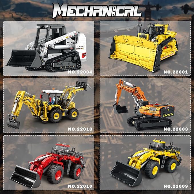 Reobrix Bobcat Skid Steer Loader Building Block SetAPP Remote RC Control Loader Vehicle Construction Toy with 2.4GHz Multi-Player Mode 22004Vehicles Gift for Kids and Collectors1227 PCS