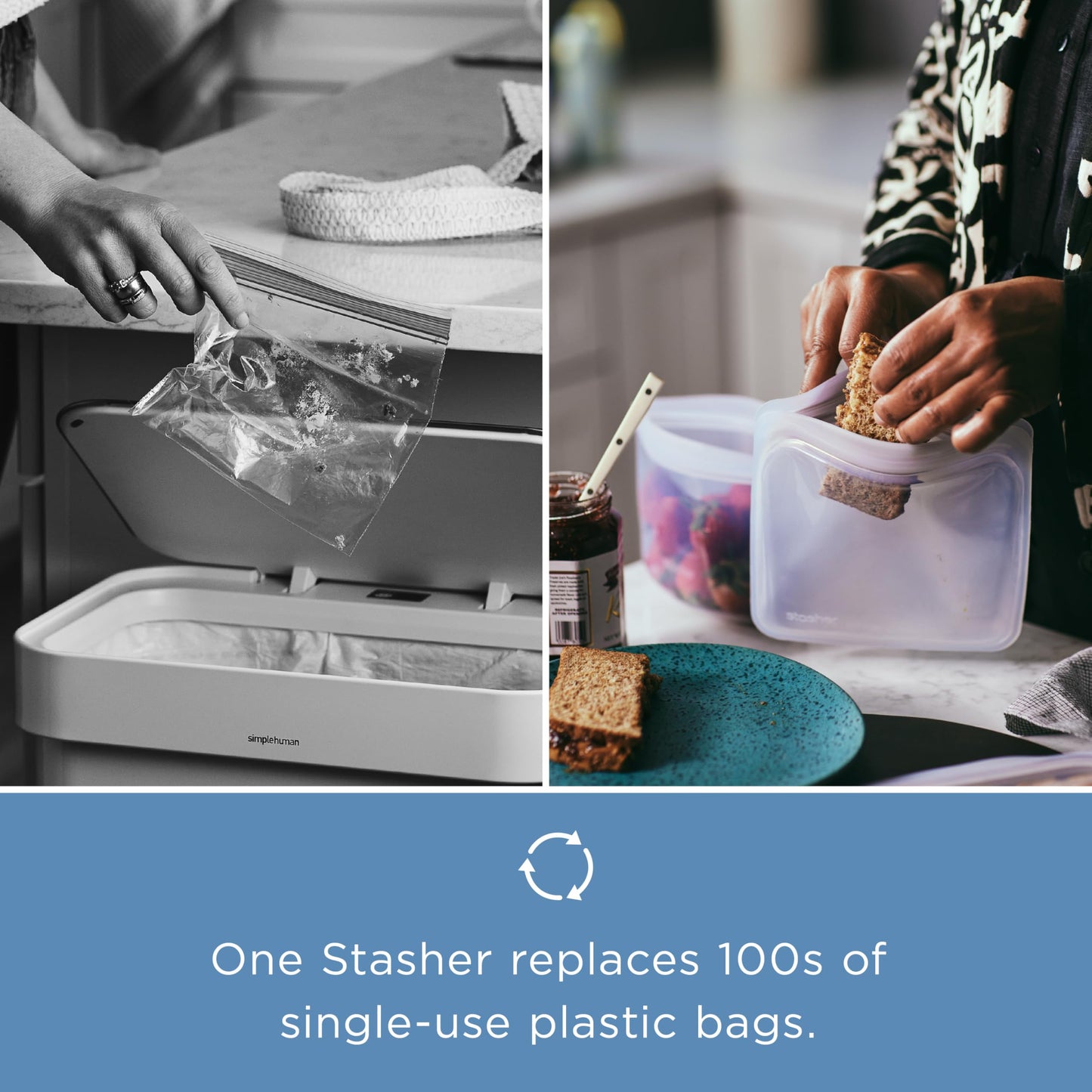 Stasher Silicone Reusable Storage Bag, Half Gallon Bag, Reusable Freezer Bags, Microwave, Dishwasher, Oven Safe, Sous Vide, Premium Lunch Container, Eco Friendly, Food Storage Bags, 64 oz, Orange