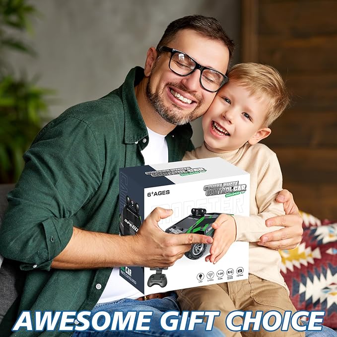 RC Cars FPV Camera RC Car with LED Lights - High Speed Remote Control Racing Truck for Adults & Kids 1:28 Scale Hobby Grade Off-Road Buggy Gift Set HD Live Video & Night Driving