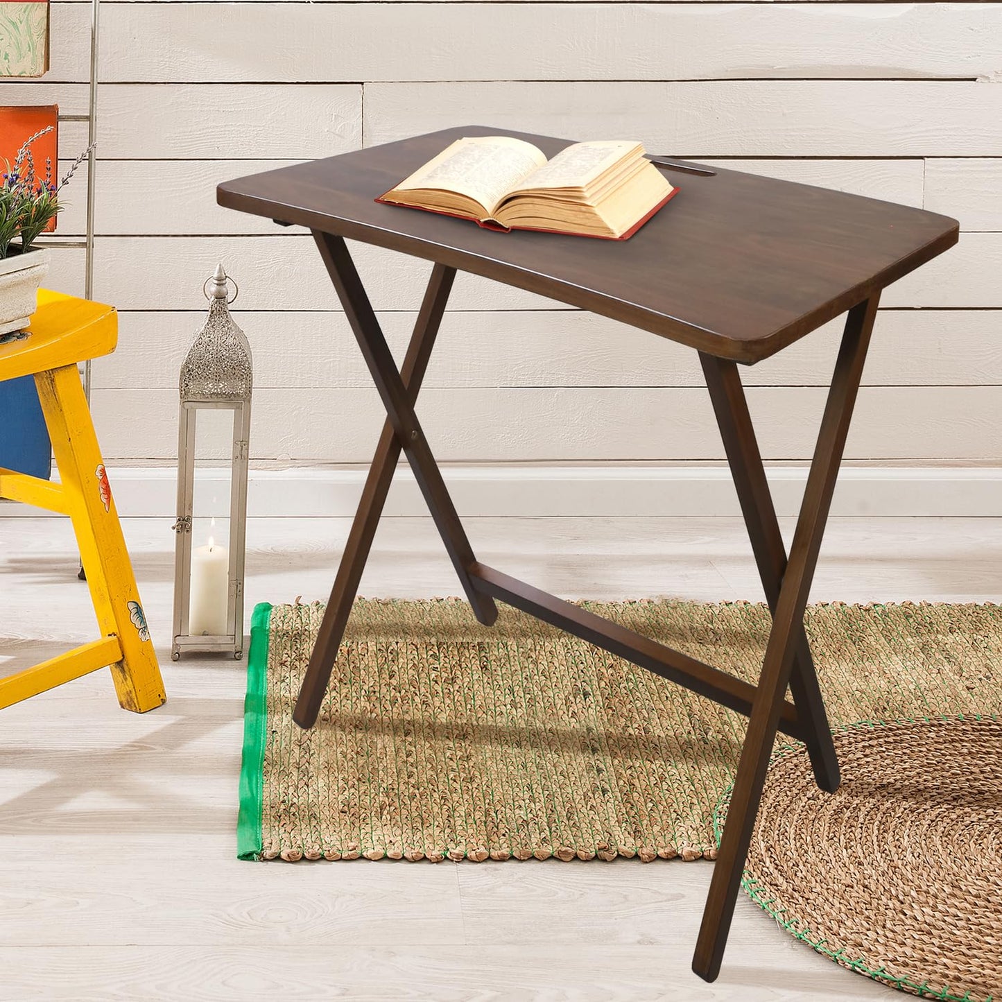 American Trails Arizona Folding Table with Solid American Hardwood - Walnut