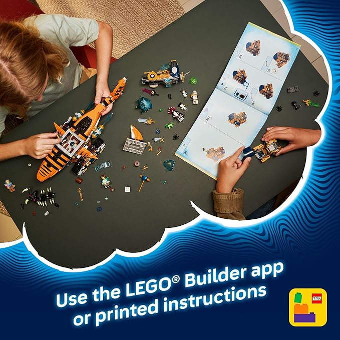 LEGO DREAMZzz Tiger Shark Tank Building Toy for Boys & Girls - Ages 9+ - Pretend Play Set for Kids Ages 9+ W/2 Build Options - Includes 5 Minifigures - Gift Idea for Birthdays - 71515
