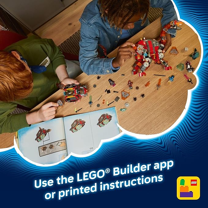 LEGO DREAMZzz Dino Jet Dinosaur Building Toy for Boys & Girls - Pretend Play Set for Kids Ages 9+ W/2 Build Options - Includes 4 Minifigures - Gift Idea for Birthdays - 71514