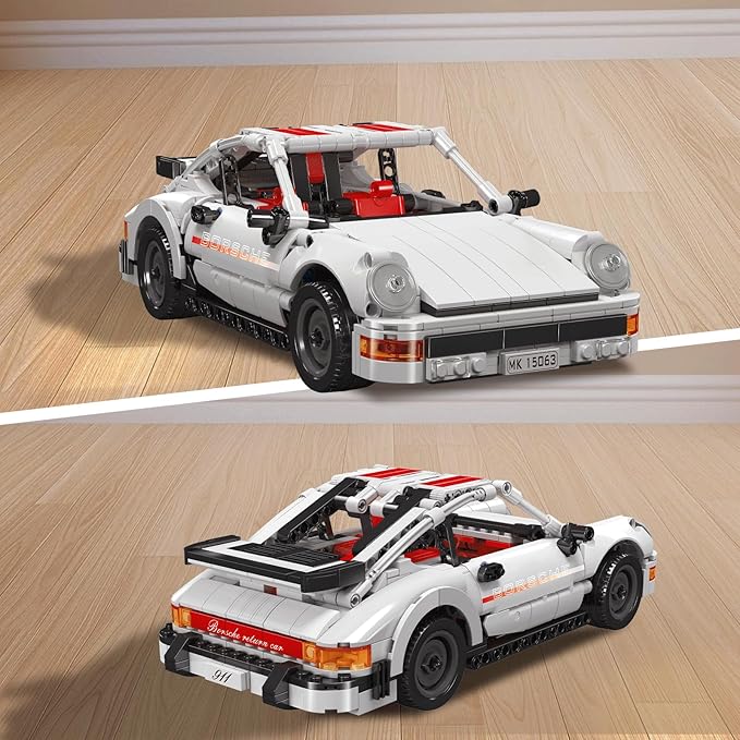 Mould King 911 Racing Car Building Sets15063 Collectible Car Model & Gift for Adults & car Lovers Authentically Detailed Build &Display Model for Home or Office Decoration(824 PCS)