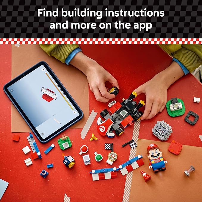 LEGO Super Mario: Mario Kart – Interactive Mario & Standard Kart Building Toy - Pretend Play Racing Playset for Boys & Girls Ages 7+ - Kids Birthday Gift Idea - 72043