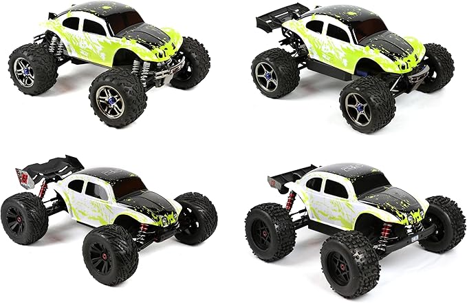 SummitLink Custom Body Compatible for 1/10 1/8 Scale RC Car or Truck (Truck not Included) (Muddy Green Over White/Black)