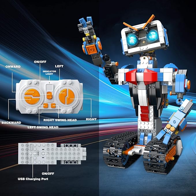 PIKARO Robot Robotics for Kids Ages 8-12 Boys Girls with App & Remote Control stem Toys for Boys Age 8-13 Build Your Own Robot STEM Building Sets Toys Birthday (623 PCS)
