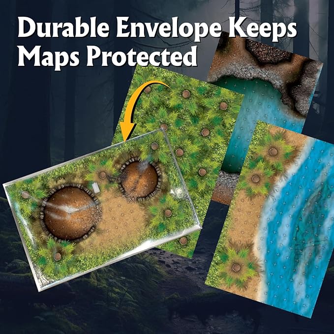 Arcknight The Uncharted Isles Roleplaying Battlemaps 16 Modular RPG Maps in 8 Double-Sided Pages 1 Square Grid Modular & Versatile Design for Tabletop Gaming - for Dungeons & Dragons &