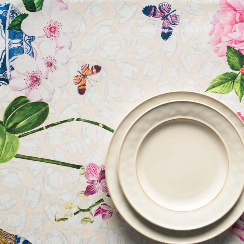 Maison d' Hermine Table Cloth Rectangle Table 100% Cotton 54 x 72 Inches Tablecloth Reusable Decorative for Dining Kitchen Room Farmhouse Home Gifts for Mothers Day Spring Summer - Canton