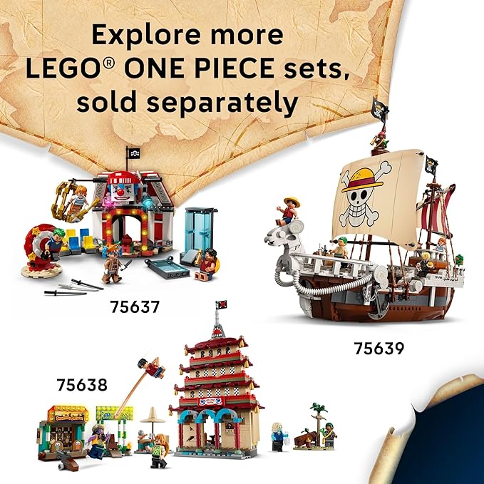 LEGO ONE Piece Windmill Village Hut Building Blocks - Pretend Play Building Toy for Boys & Girls Ages 8+ - Toy Figures & Playset for Anime Fans - Gift Idea for Birthdays - 75636