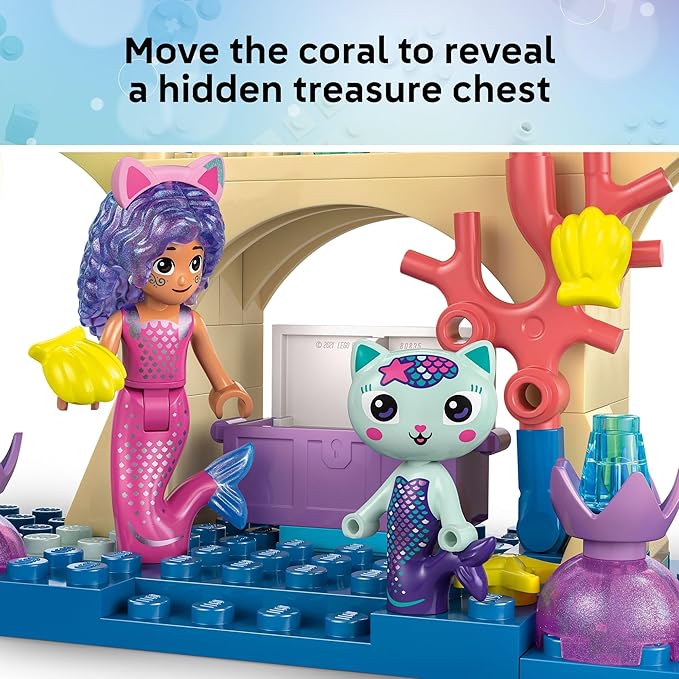 LEGO Gabby’s Dollhouse Mermaid Gabby’s Aquarium Adventure Building Blocks - Pretend Play & Learning Toy for Girls & Boys Ages 4+ - Includes Mercat Mini Dolls - Gift Idea for Birthdays - 11204