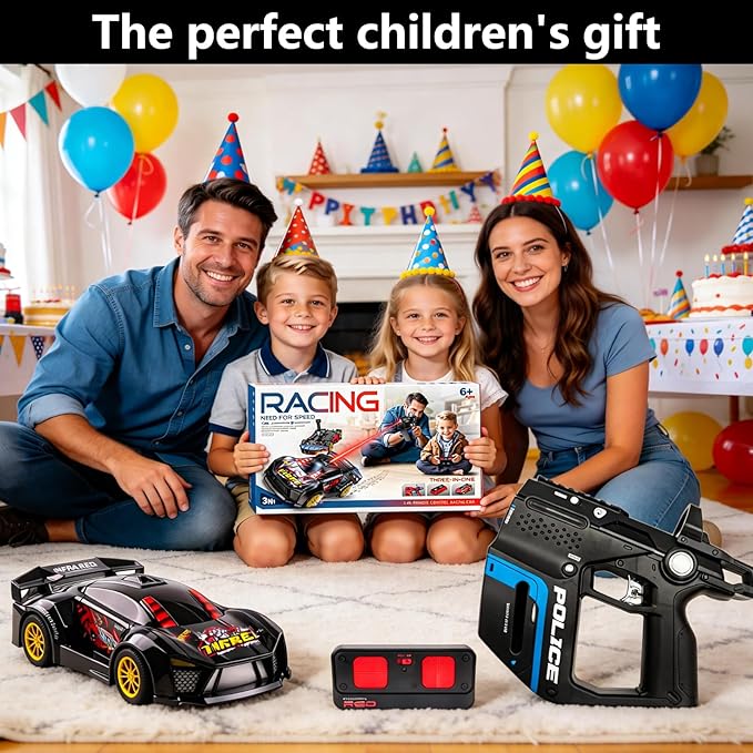 3-in-1 RC Drift Car — Sports/Racing 2-Player RC Battle Car Set Shooting & Flip EffectsDual Remotes60-Min Playtime 2.4GHz Parent-Child Interactive Toy Car Toy Kids Ages 6+ (red)