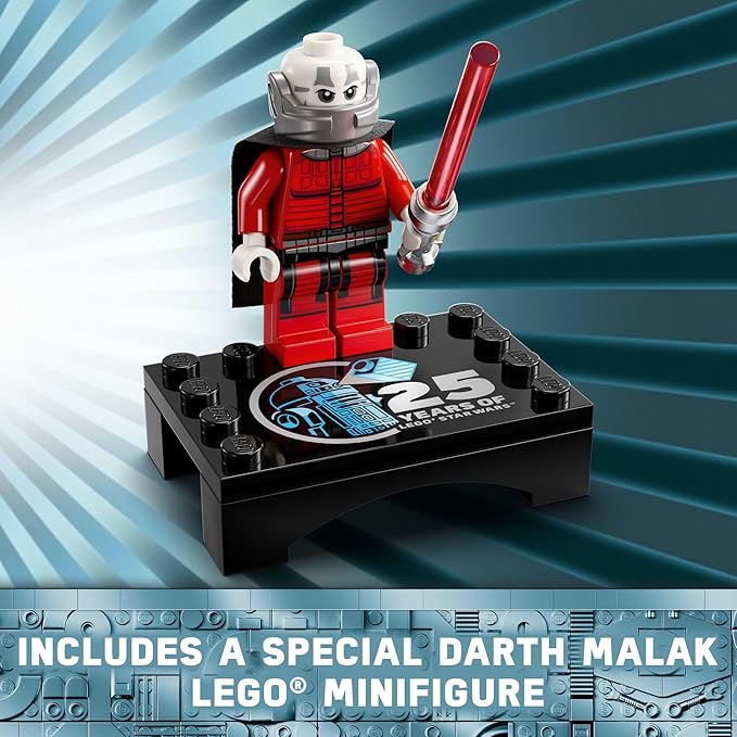 LEGO Star Wars R2-D2 Building Toy Set - Play or Display Star Wars Toy for Boys & Girls Ages 10+ - Gift Ideas for Kids & Fans - Includes 25th Anniversary Darth Malak Minifigure - 75379