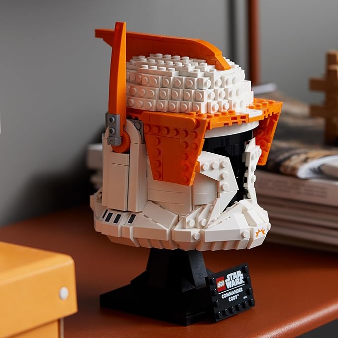 LEGO Star Wars Clone Commander Cody Helmet 75350 Collectible Building Set - Featuring Authentic Details Office Decor Display Model for Adults The Clone Wars Collection Memorabilia and Gift Idea