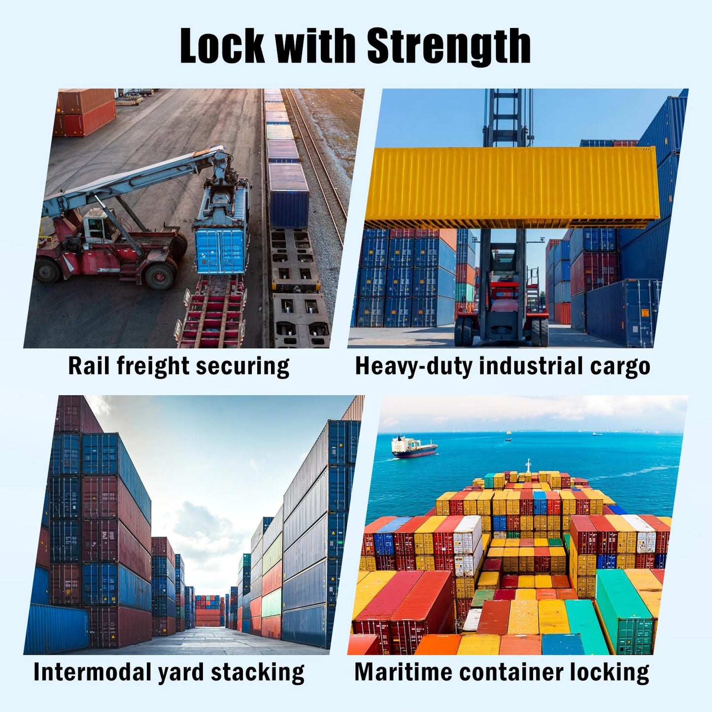 NULTRUMA Sea Rail Shipping Container Manual Twist Lock, Dovetail Style Deck Mount for Securing Containers to Flat Surfaces, Ships, Trailers & Rail Cars 2 Pack