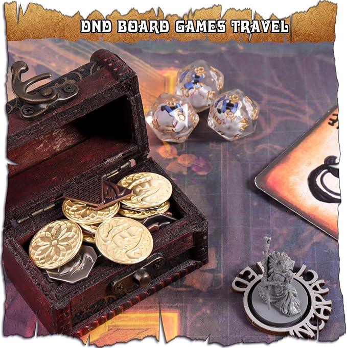 Byhoo 120 PCS Metal Coins Set: Gold Silver Copper for DND Fantasy RPG & Board Games