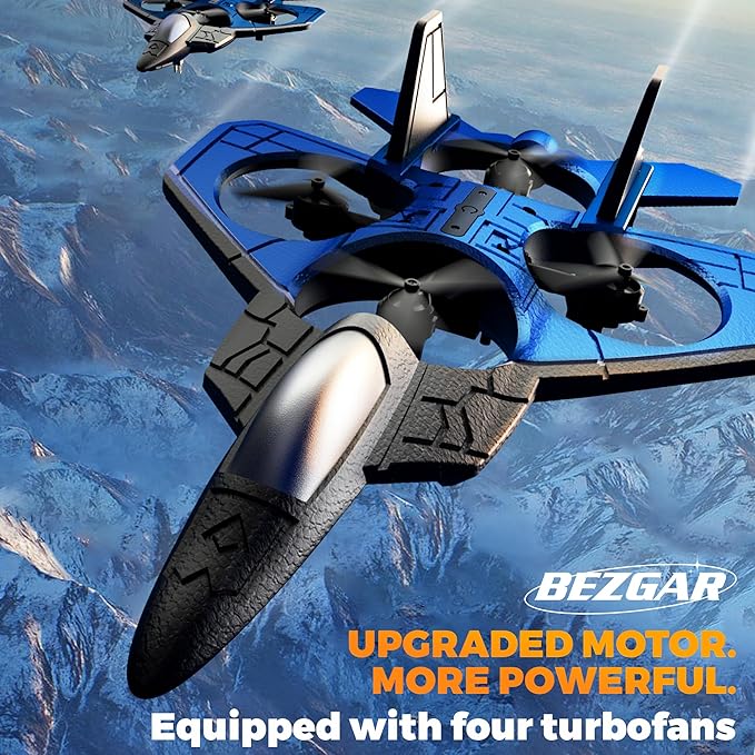 BEZGAR RC Plane丨Mini Drone Remote Control Airplane for Adults & Kids 360° Flip Fighter Jet Toys Foam F22 Raptor Stunt Planes with 2 Batterys Airplane Toy Gifts