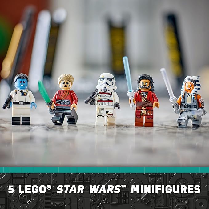 LEGO Star Wars Ahsoka Tano’s Duel on Peridea Building Toy for Kids Collectible Toy with 5 Star Wars Minifigures Including Grand Admiral Thrawn & Ahsoka Fun Gift for 8 Year Old Boys & Girls