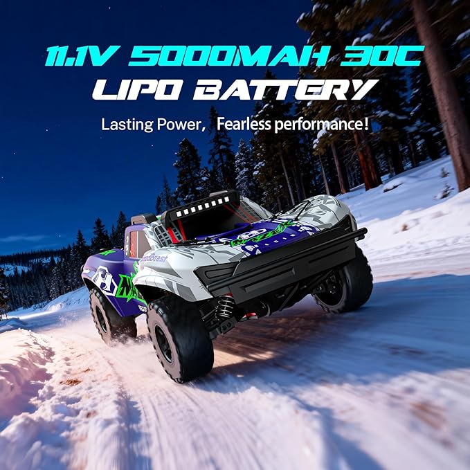 Hosim Fast RC Cars for Adults Brushless 1/10 Scale MAZEK 4x4 Off-Road Electric All Terrain Hobby Grade Monster Truck with 3S Lipo Battery & 100A ESC 4S Ready RC Truck Waterproof Remote Control