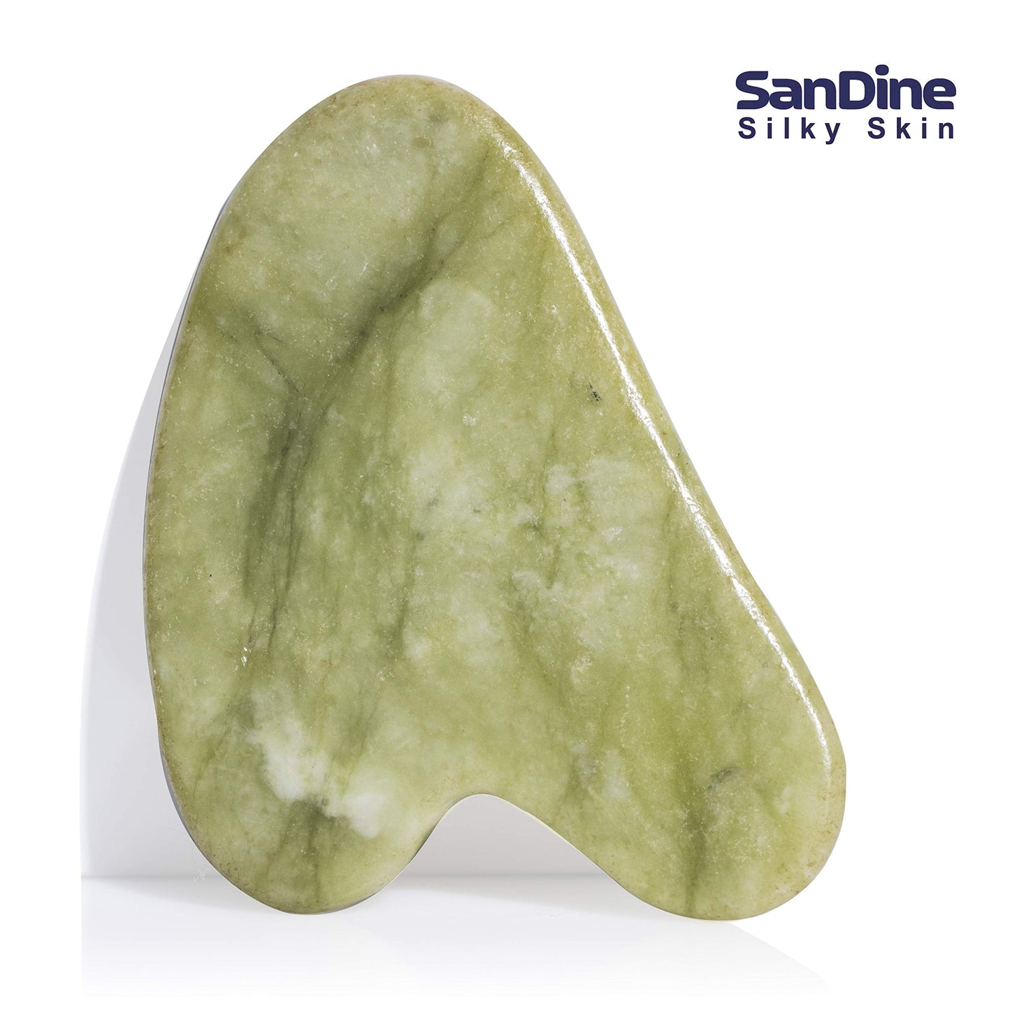 Guasha Scraping Massage Tool β Jade Gua Sha Board - Traditional Scraper Tool for Anti-Aging - Natural Stone Aventurine Guasha - For Silky Smooth and Beautiful Skin - By Sandine