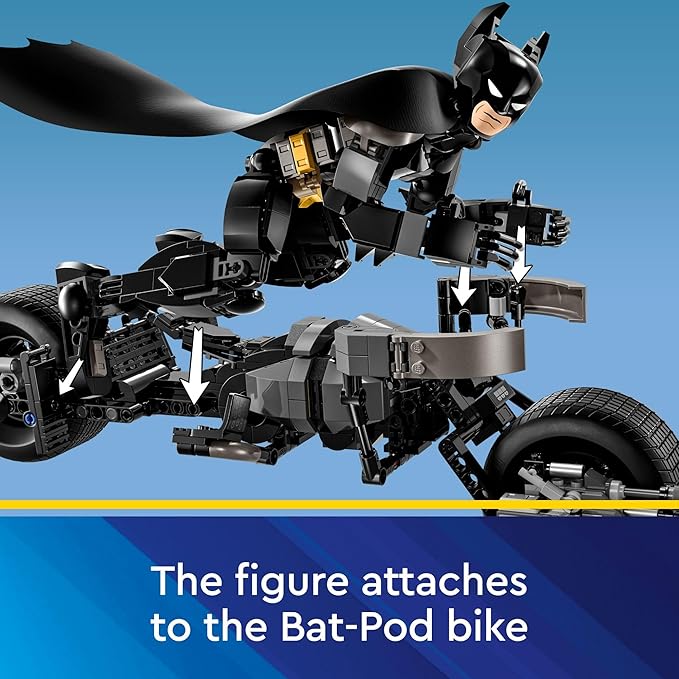 LEGO DC Batman Construction Figure & The Bat-Pod Bike Building Toys - Batman Action Figure from The Dark Knight for Boys & Girls Ages 12+ - Superhero Gift Ideas for Kids - 76273