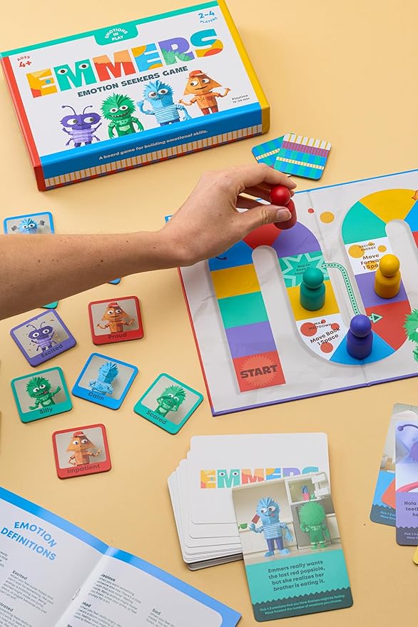 Emotion Seekers Game – Kids Board Game for Social Emotional Learning – Teaches Social Skills Emotion Regulation & Empathy – Families & Therapy Educational Tool – Ages 4+