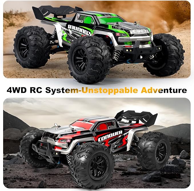1:16 Scale High-Speed 4WD RC Car 25 MPH Off-Road Remote Control Truck for Adults & Teens - All Terrain Electric Vehicle with 2 Rechargeable Batteries & 2.4GHz Radio - Gift Idea for Boys and M