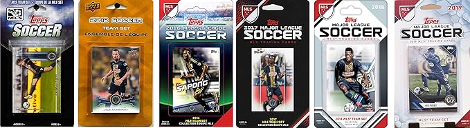 C & I Collectibles MLS Philadelphia Union 6 Different Licensed Trading Card Team Sets