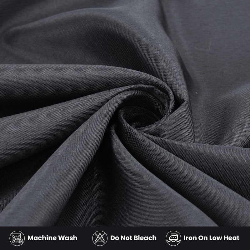 2 Pack Fitted Tablecloth for 6 Foot Rectangle Tables 72 x 30 Inch Black Table Covers Water Resistant Polyester Table Cloth for Wedding, Parties,Display, Trade Show (Black)