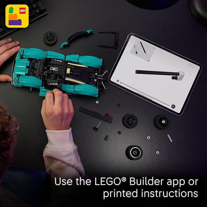 LEGO Technic Aston Martin Valkyrie Toy Car - Kids Model Kit Toy for Boys and Girls Ages 9+ - Vehicle Building Set for Pretend Play & STEM Learning - Sports Car Gift Idea for Birthdays - 42208