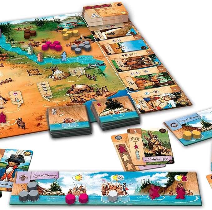 Ludonaute Lewis & Clark The Expedition Second Edition - Ludonaute Games Strategy Board Game Ages 14+ 1-5 Players 120 Min