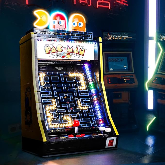 Upgraded Light Kit Compatible with Lego Icons PAC-Man Arcade Building Blocks Model Lights Decoration Compatible with Lego 10323 (Model Not Included)