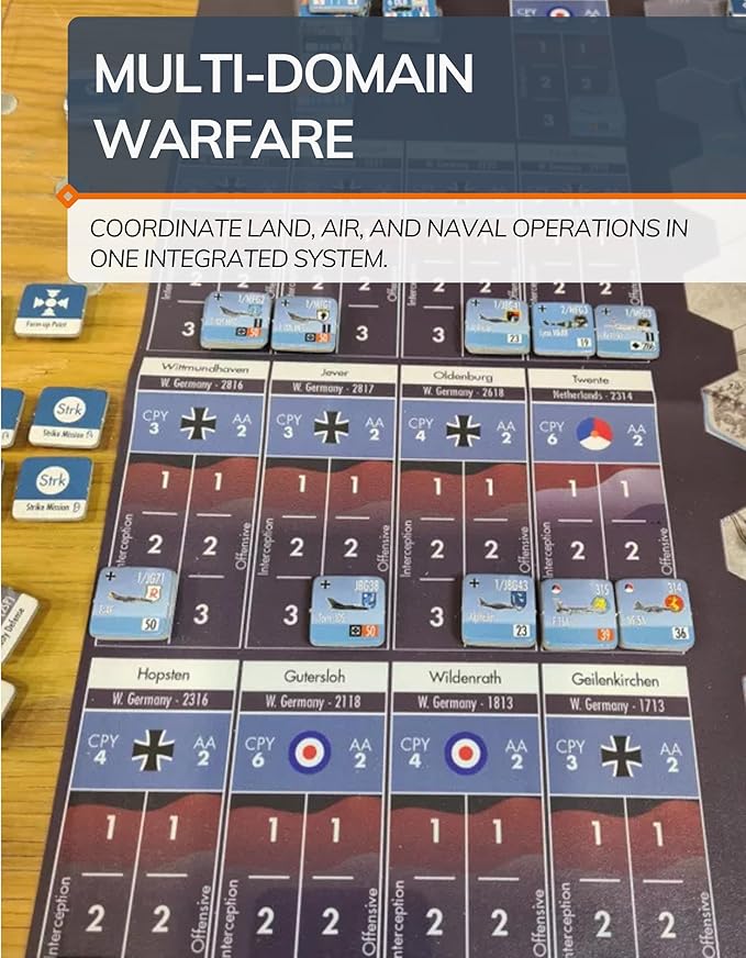 | Red Strike 1989 Board Game Operational NATO vs Warsaw Pact Wargame – Land Air & Sea Strategy